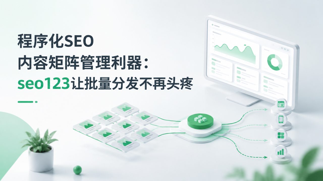 Programmatic SEO Content Matrix Management Tool: seo123 Makes Batch Distribution No Longer a Headache