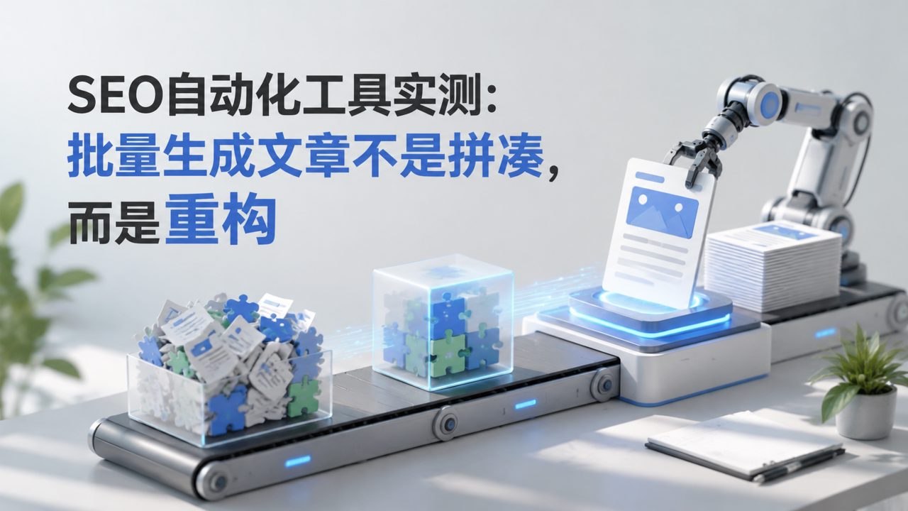 SEO自动化工具实测：批量生成文章不是拼凑，而是重构