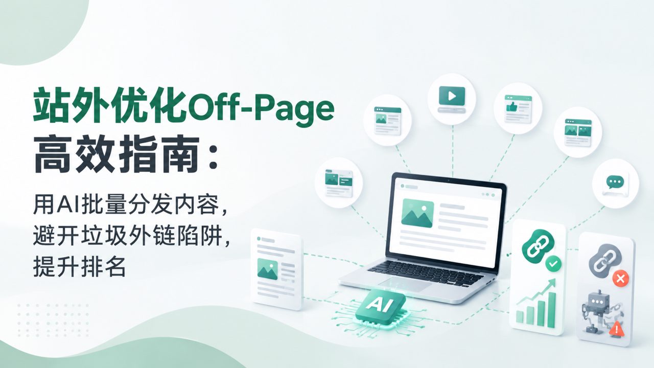 Off-Page Optimization Efficient Guide: Use AI to Batch Distribute Content, Avoid Spam Link Traps, and Boost Rankings