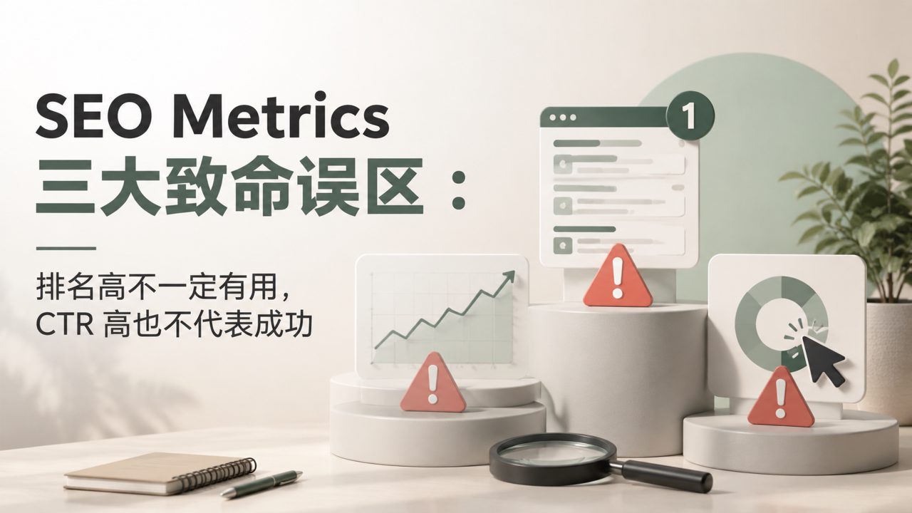Three Deadly Misconceptions about SEO Metrics: High Ranking Doesn't Always Help, High CTR Doesn't Mean Success