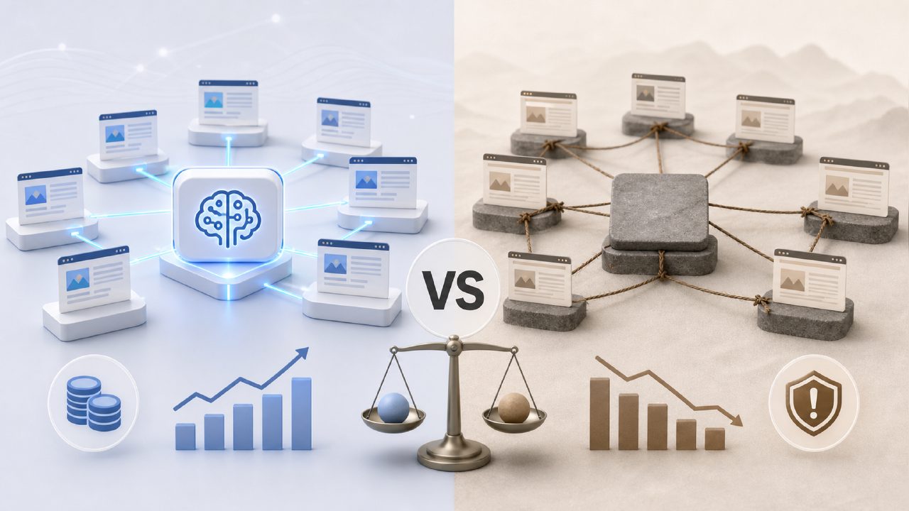 AI SEO站群与传统PBN全面对比：成本、风险、效果真实对决