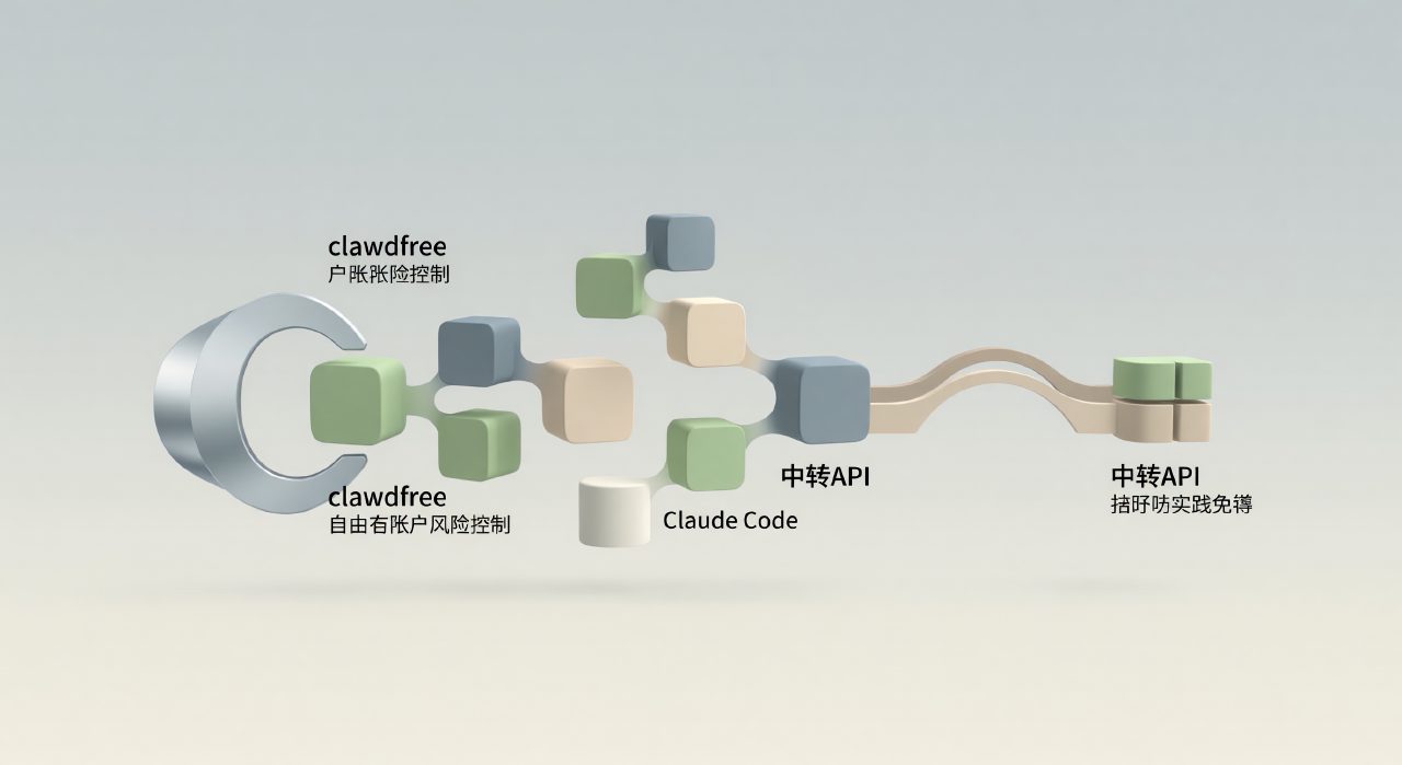 告别账号风控！clawdfree配置Claude Code免订阅实战指南（附中转API教程）