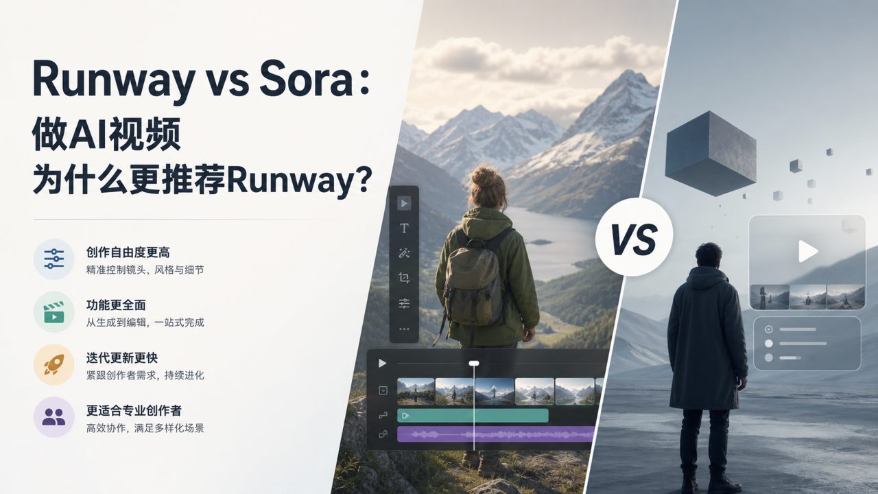 Runway vs Sora：做AI视频为什么更推荐Runway？