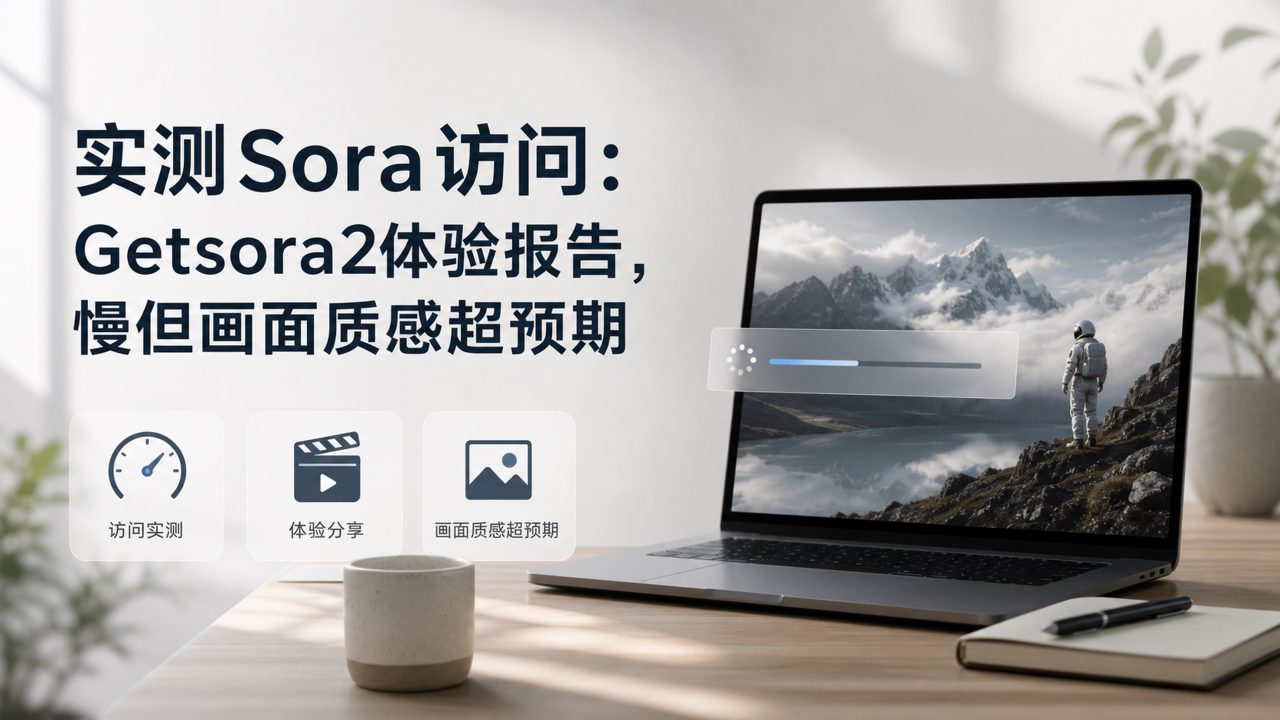 实测Sora访问：Getsora2体验报告，慢但画面质感超预期