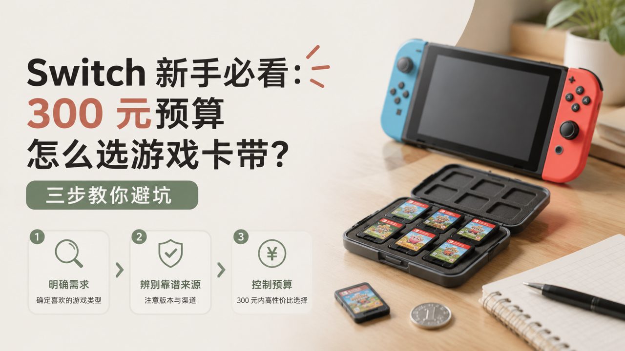 Switch 新手必看：300 元预算怎么选游戏卡带？三步教你避坑