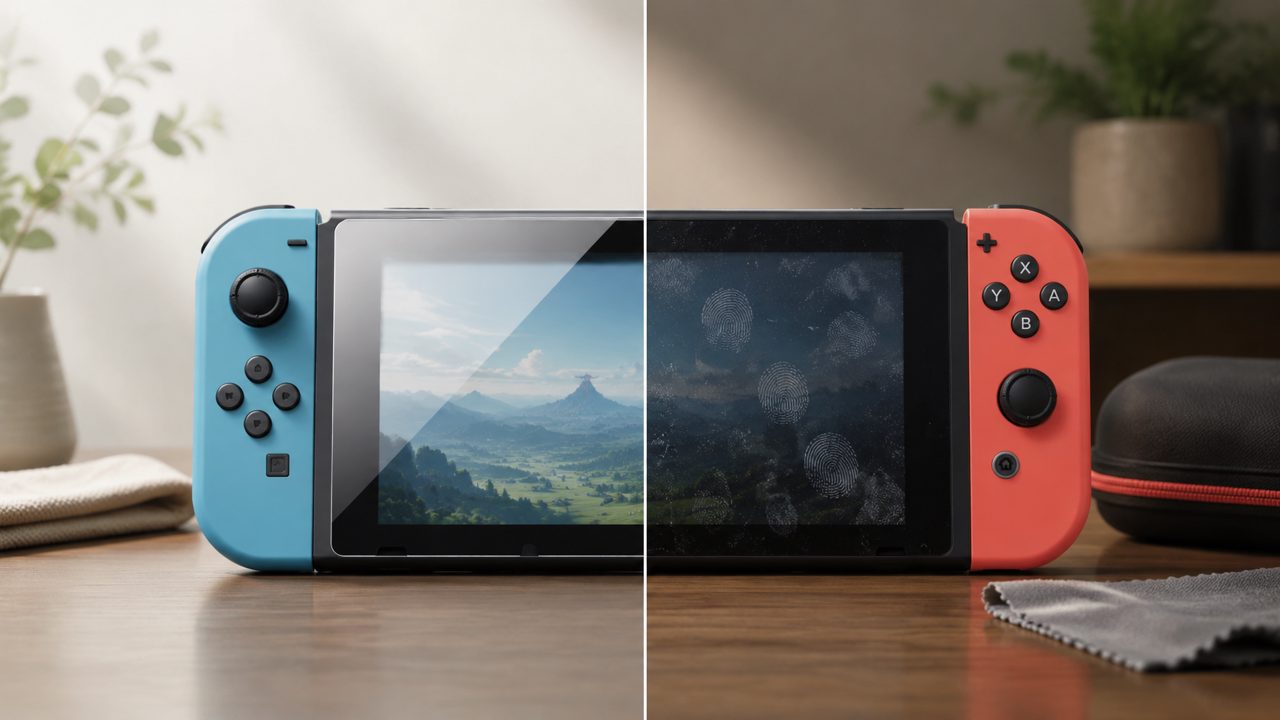 Switch Tempered Glass Screen Protector Real Experience: Trade-off between Smoothness and Fingerprints