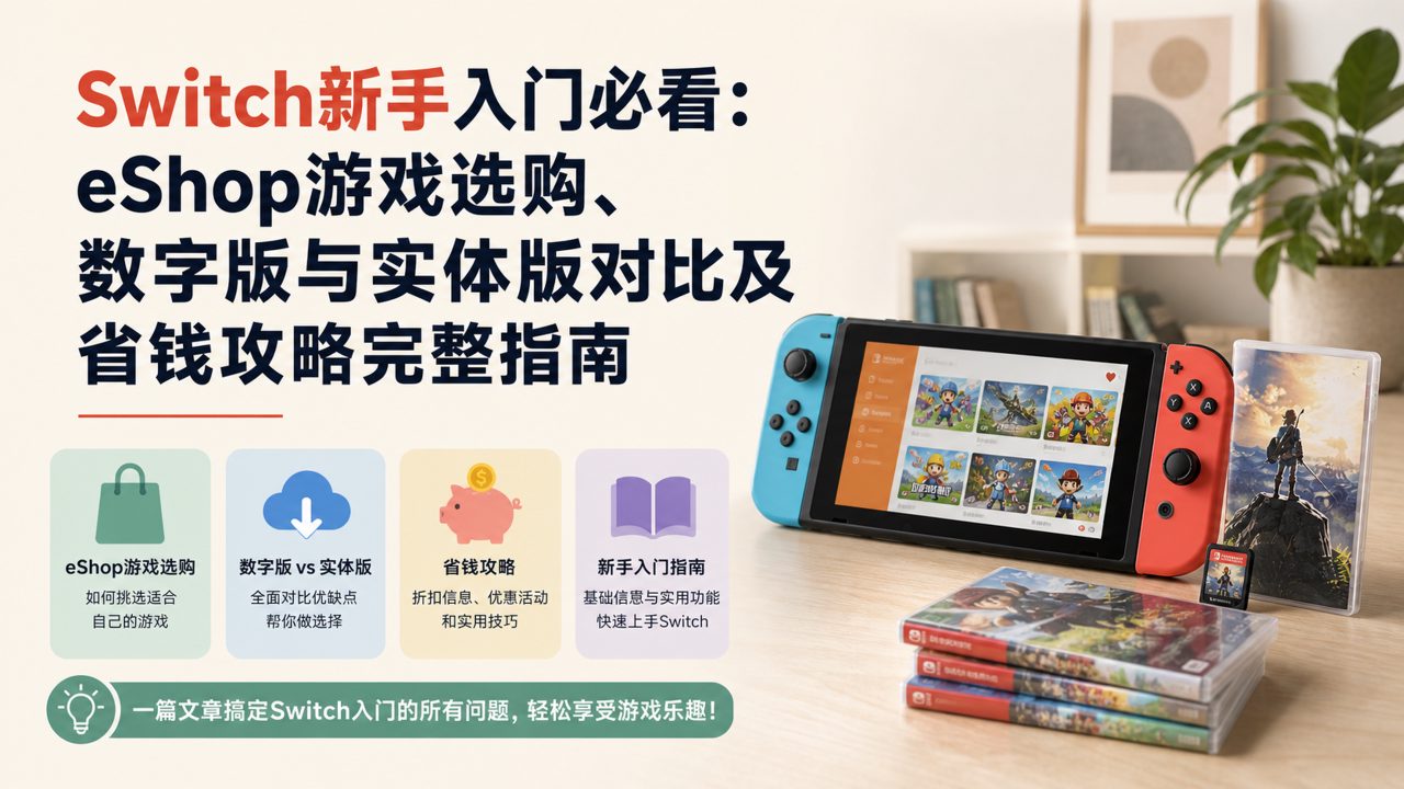 Switch新手入门必看：eShop游戏选购、数字版与实体版对比及省钱攻略完整指南