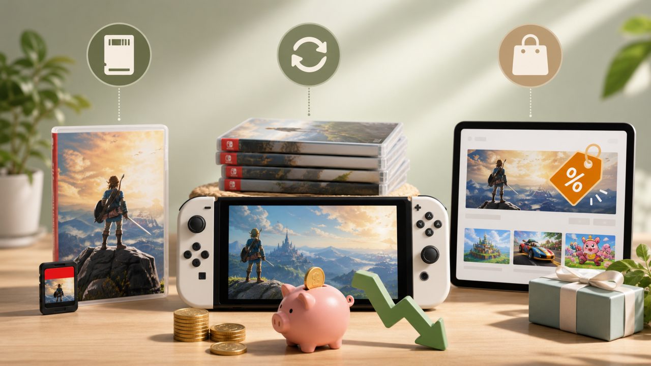 Switch游戏怎么买最省钱？卡带、二手、eshop打折全解析