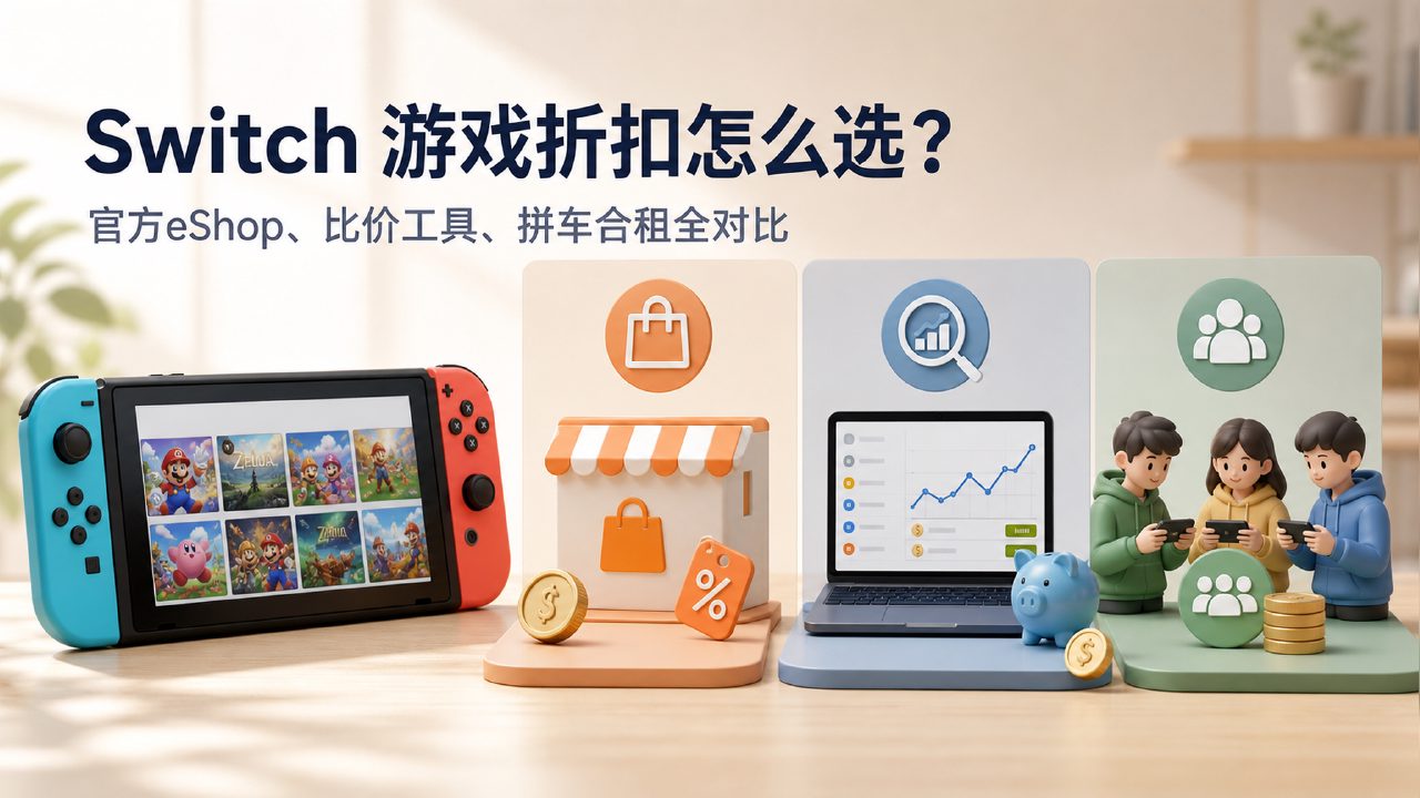 Switch 游戏折扣怎么选？官方eShop、比价工具、拼车合租全对比