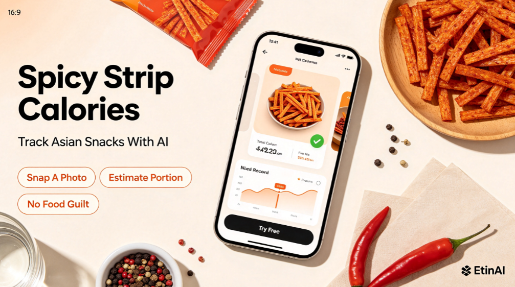 Spicy Strip Snack Calories: Track Popular Asian Spicy Treats Simply With AI