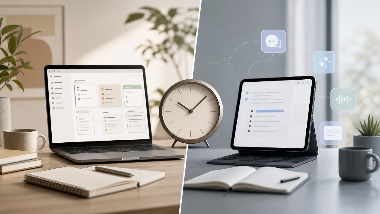 Notion Template vs AI Note-Taking Apps: Which Actually Saves Time?