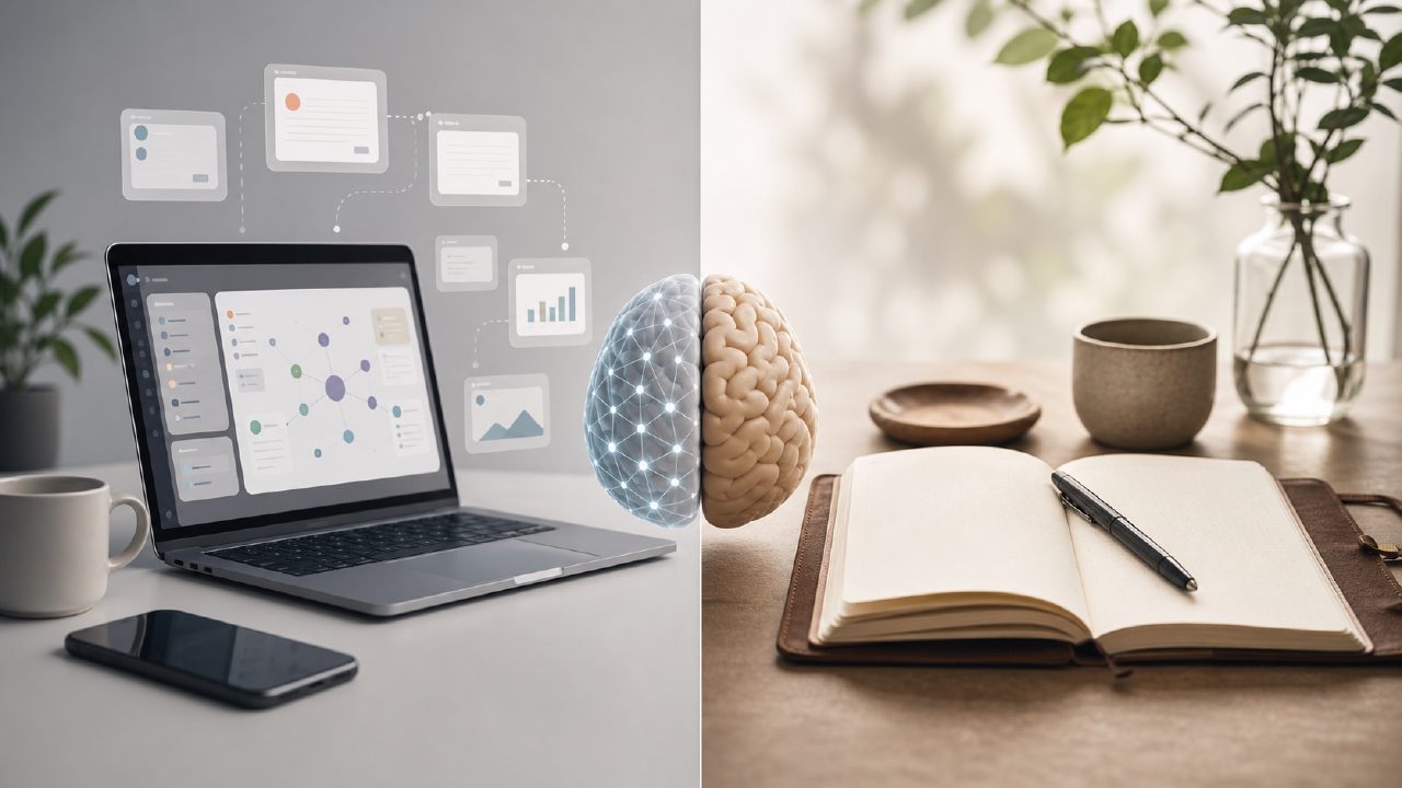 Second Brain Method Tested: AI Apps vs Manual Journal