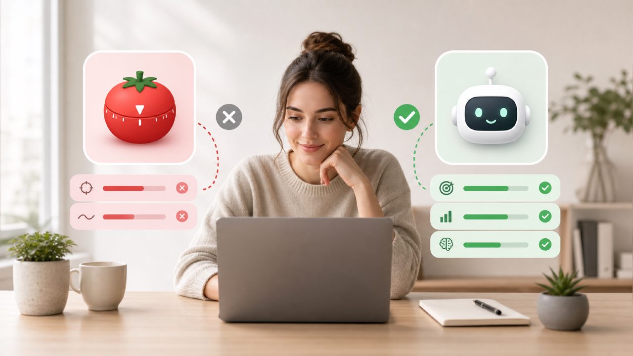 Focus To Do 替代品？我测试了 Focusly——免费 AI 番茄钟应用